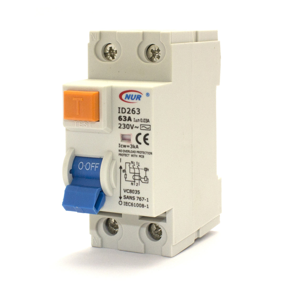 Earth Leakage Din Rail 63A Dp 3KA
