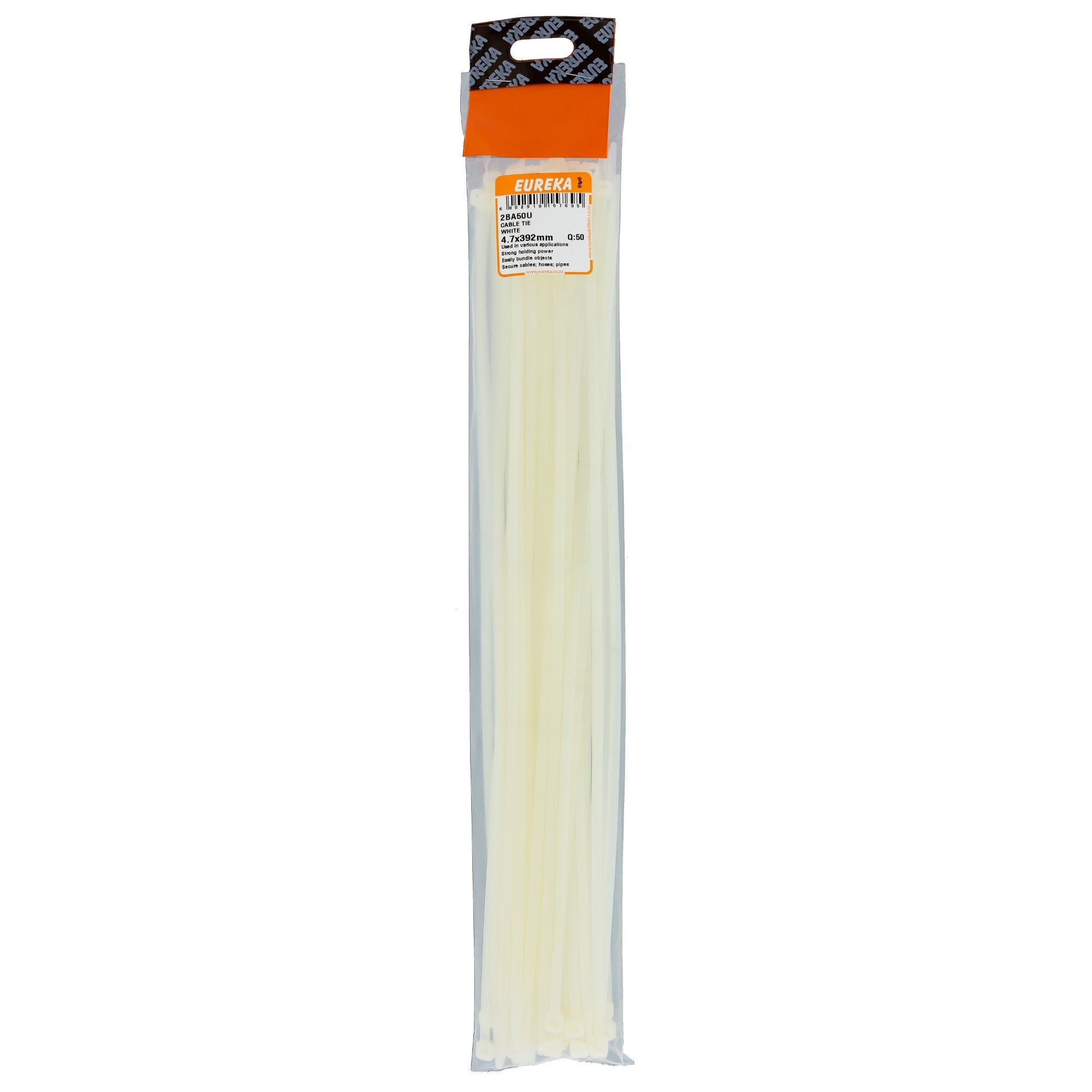 Eureka White Cable Ties 4.7 x 400mm