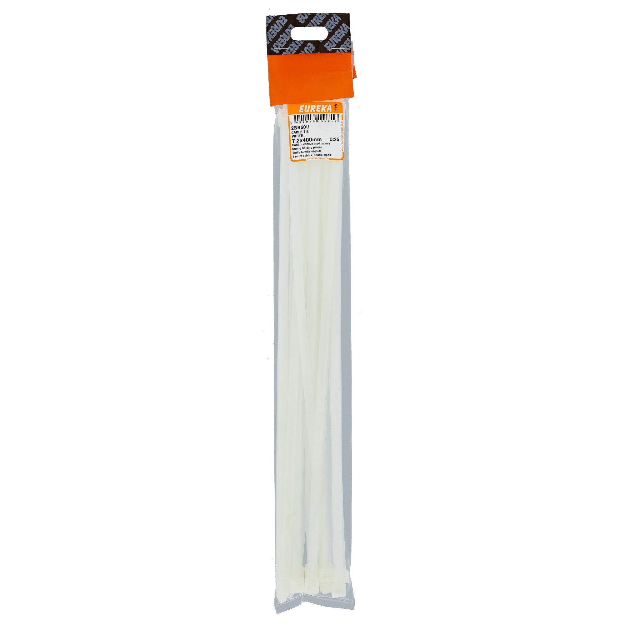 Eureka White Cable Ties 7.2 x 400mm