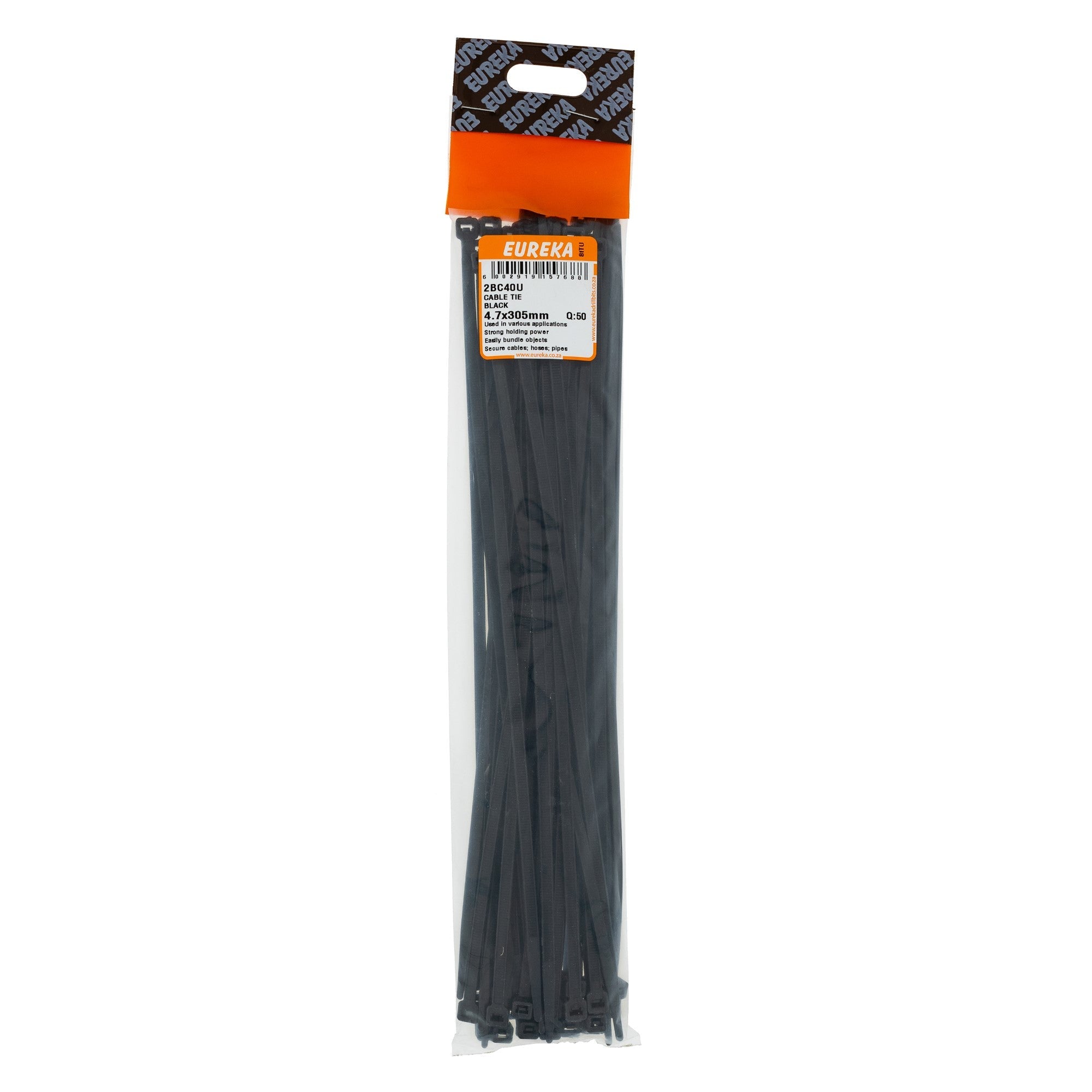 Eureka Black Cable Ties 4.7 x 300mm