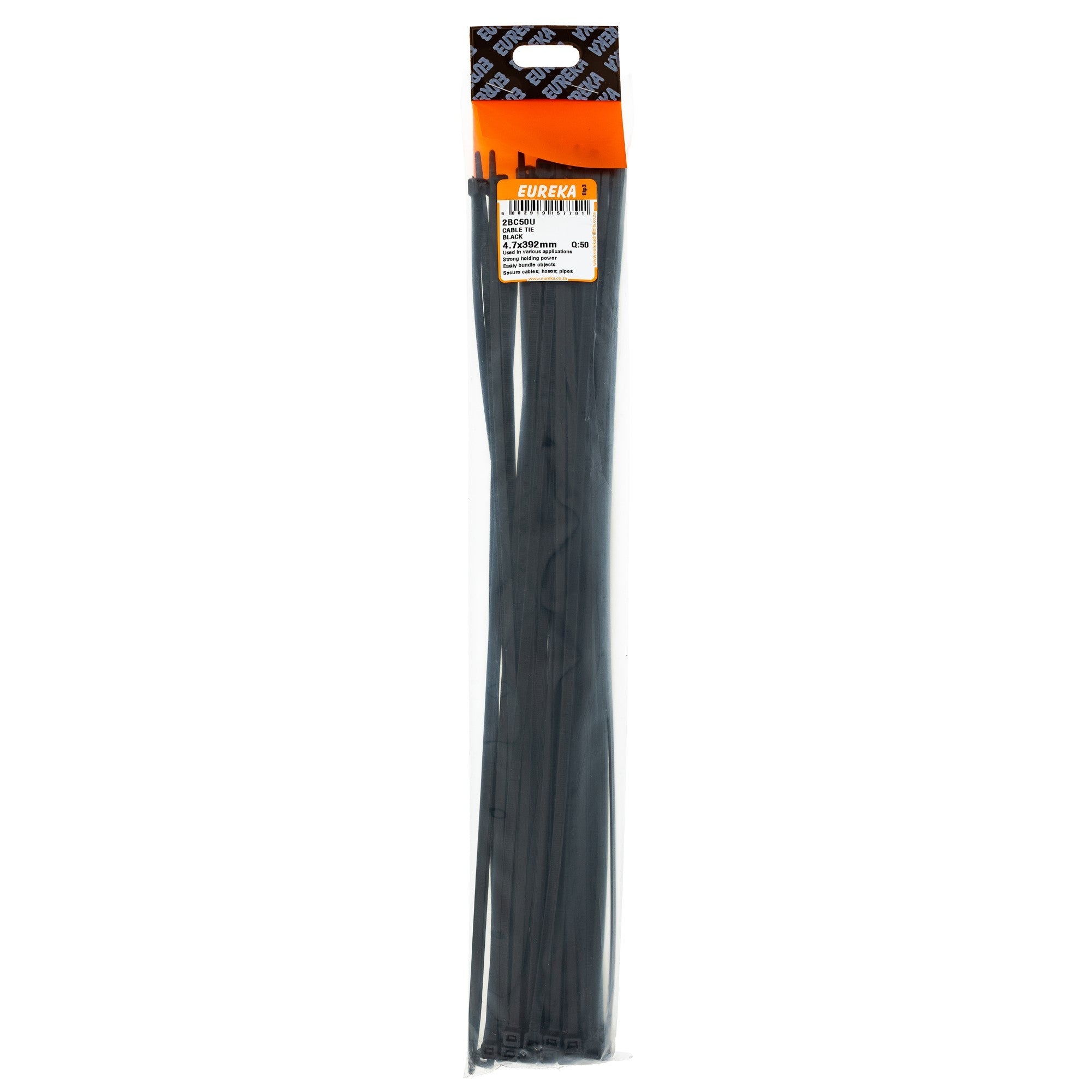 Eureka Cable Ties Black 4.7 x 400mm Q:50