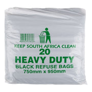 Refuse Bag Black 20 Pack 38MIC