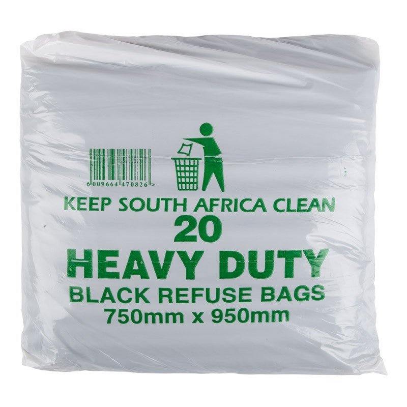 Refuse Bag Black 20 Pack 38MIC