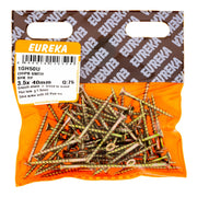 Eureka Chipboard Screw Smooth Shank Yellow Passivated 3.5 x 40mm