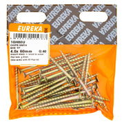Eureka Chipboard Screw Smooth Shank Yellow Passivated 4 x 60mm