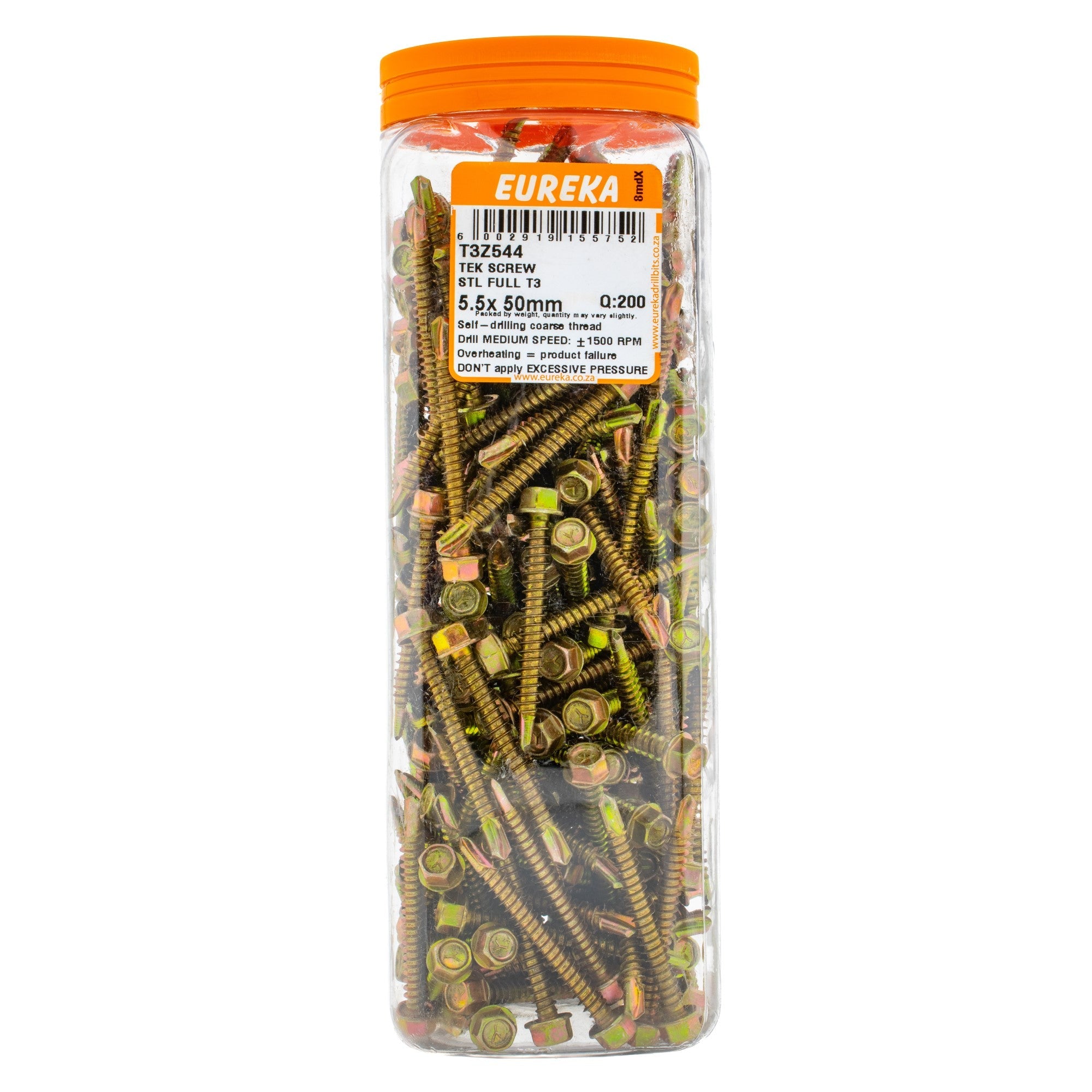 Eureka Tek Screw Steel Full Thread T3 5.5 x 50mm