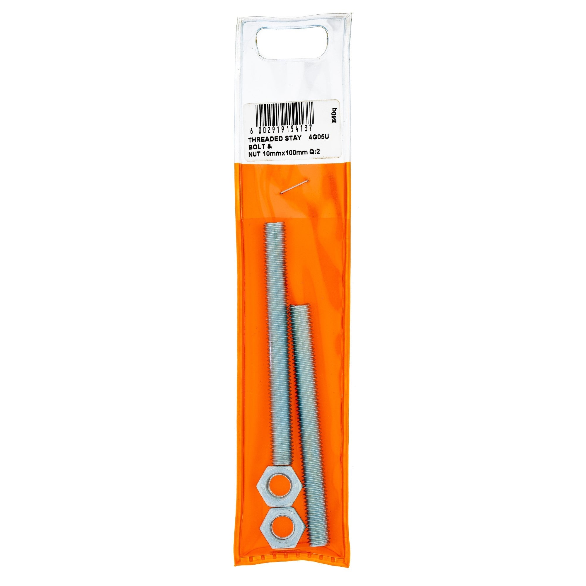 Eureka Threaded Stay Bolt & Nut 10 x 100mm