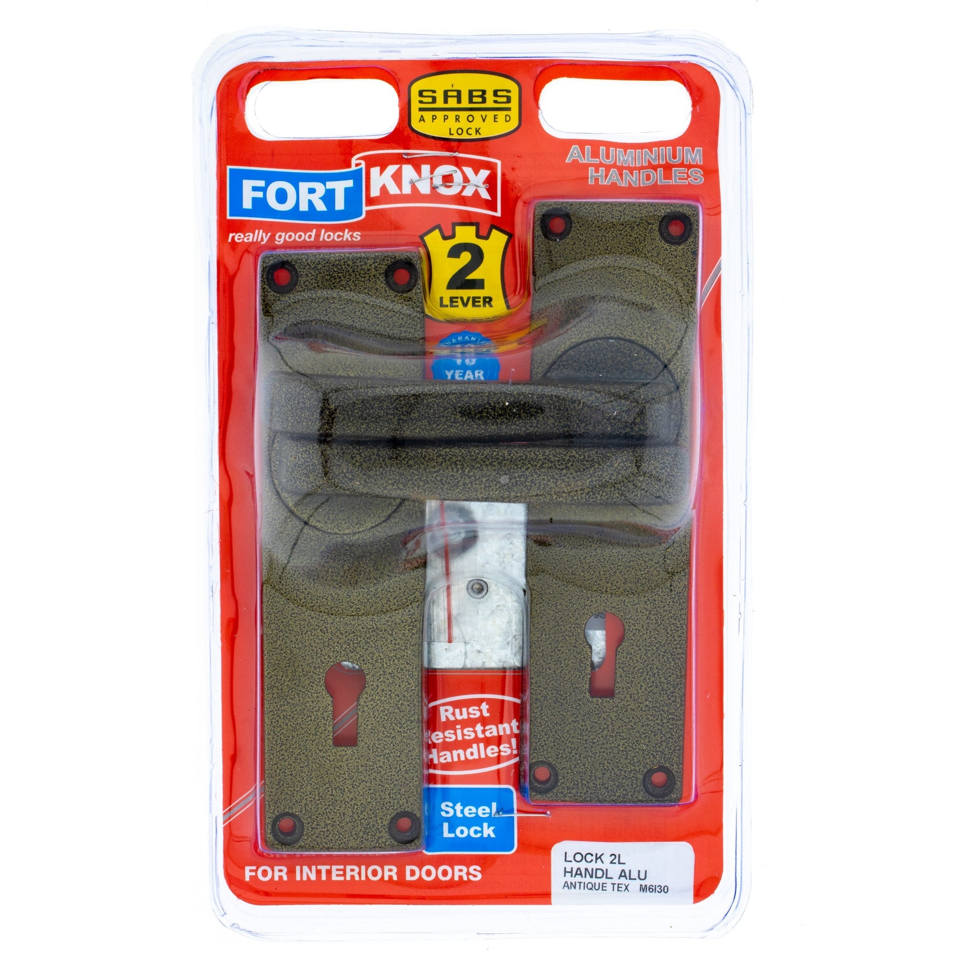 F/knox Lock 2L Handl Alu Antique Tex