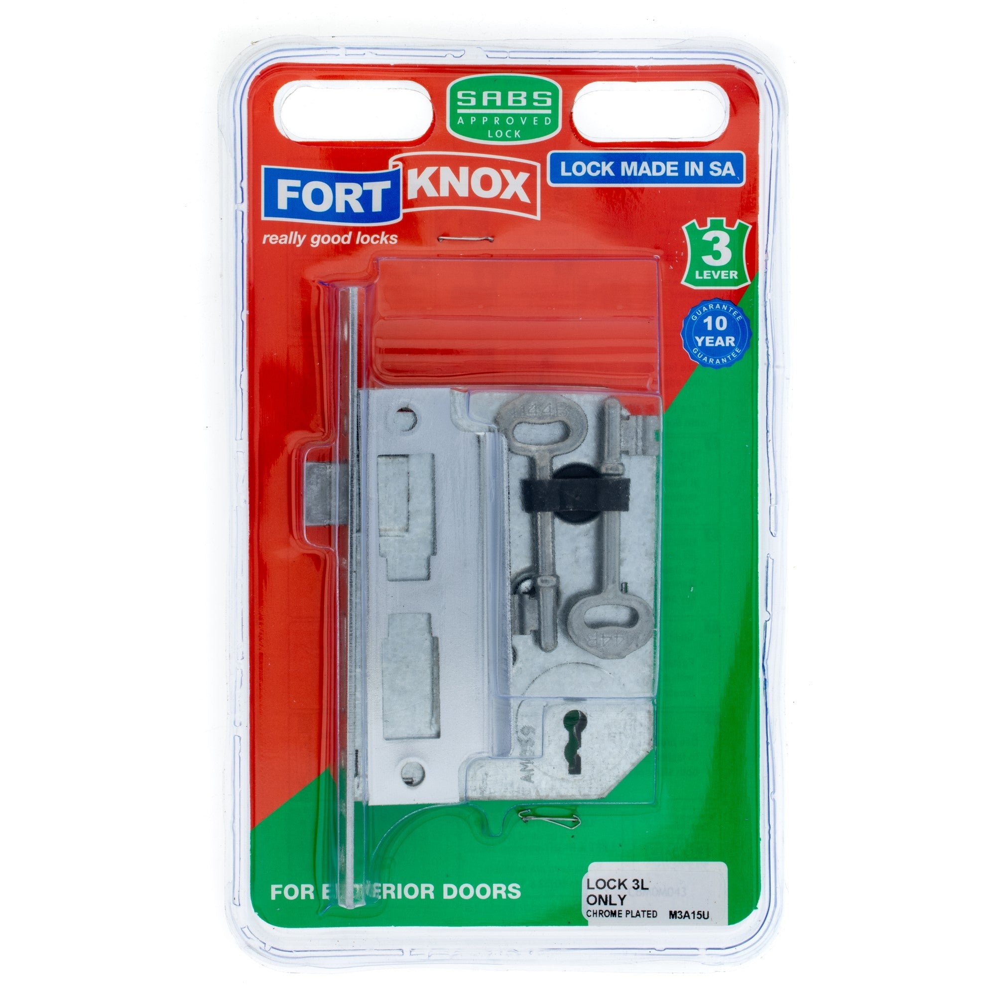 F/knox Lock 3L Only Chrome Plated