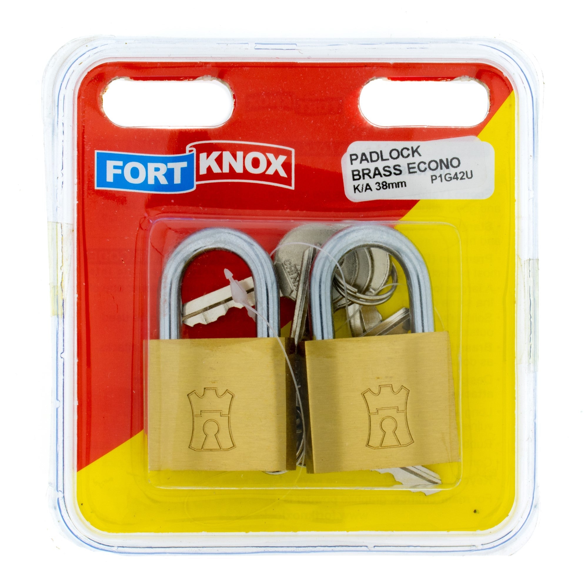 F/Knox Padlock Brass Econo K/a 38mm