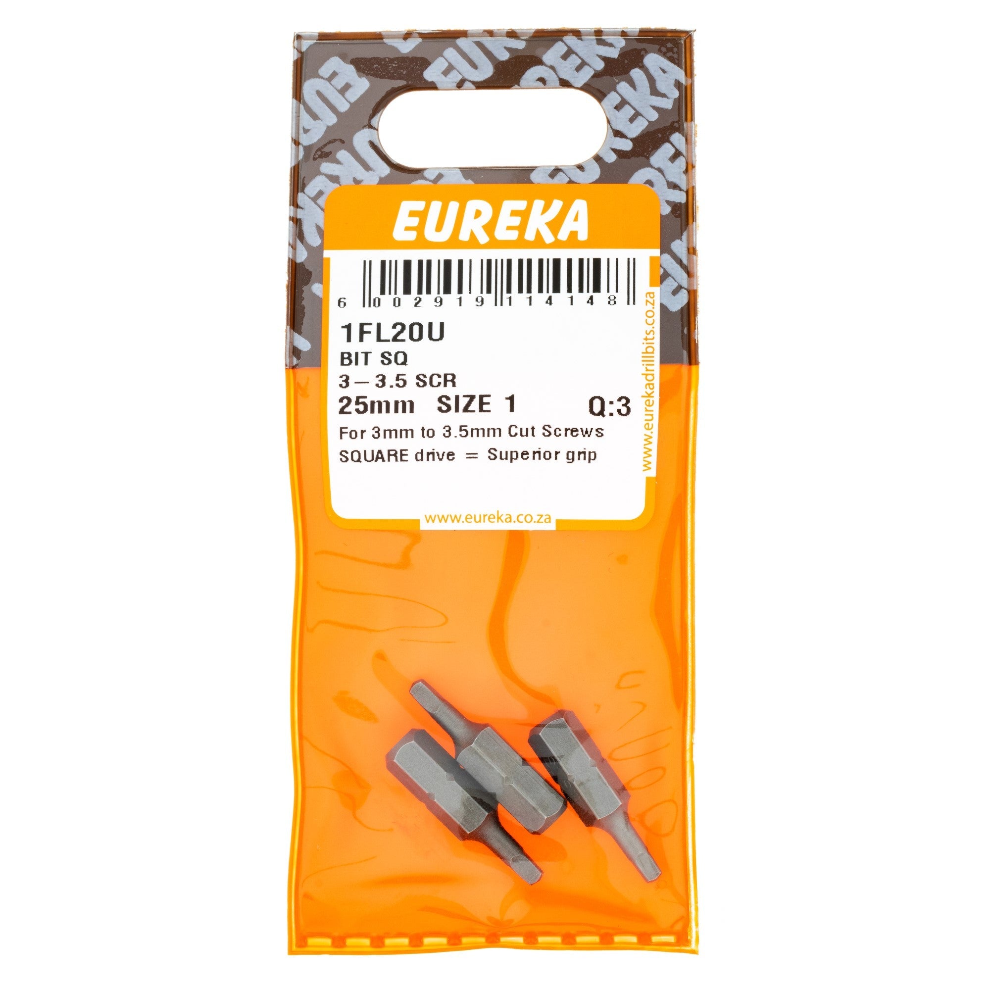 Eureka Bit Sq 25mm 3-3.5 Scr Size 1