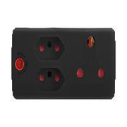 DC - ADAPTOR 1X16A + 2X3PIN BLK ELECMATE