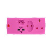 DC - SHUCKO+USB+1X16A+1X5A PINK ELECMATE