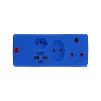 DC - SHUCKO+USB+1X16A+1X5A BLUE ELECMATE