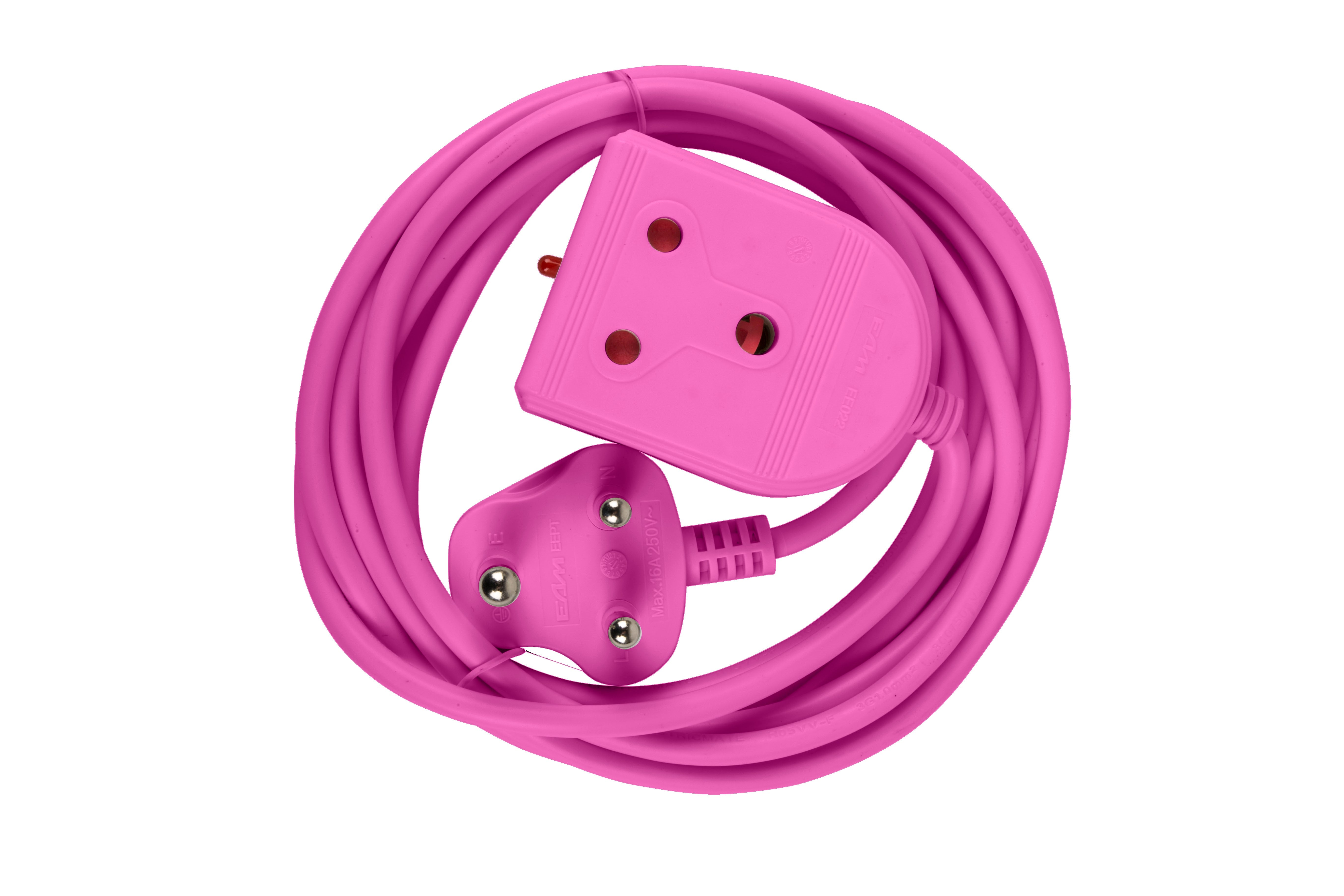 DC - EXTENSION 16A 3M PINK ELECTRICMATE