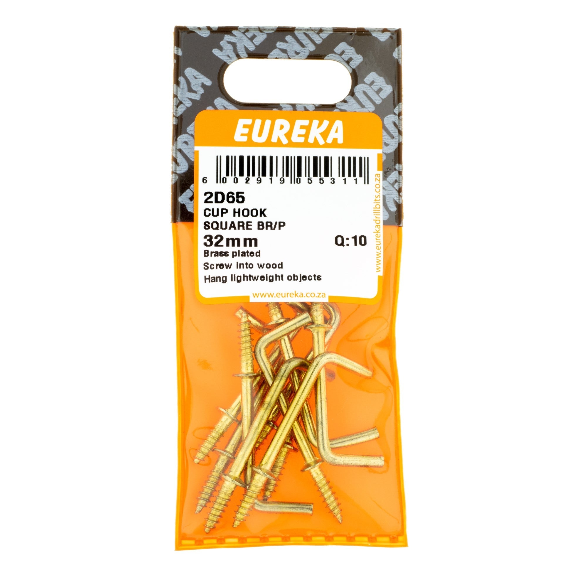 Eureka Cup Hook Square Br/p 32mm