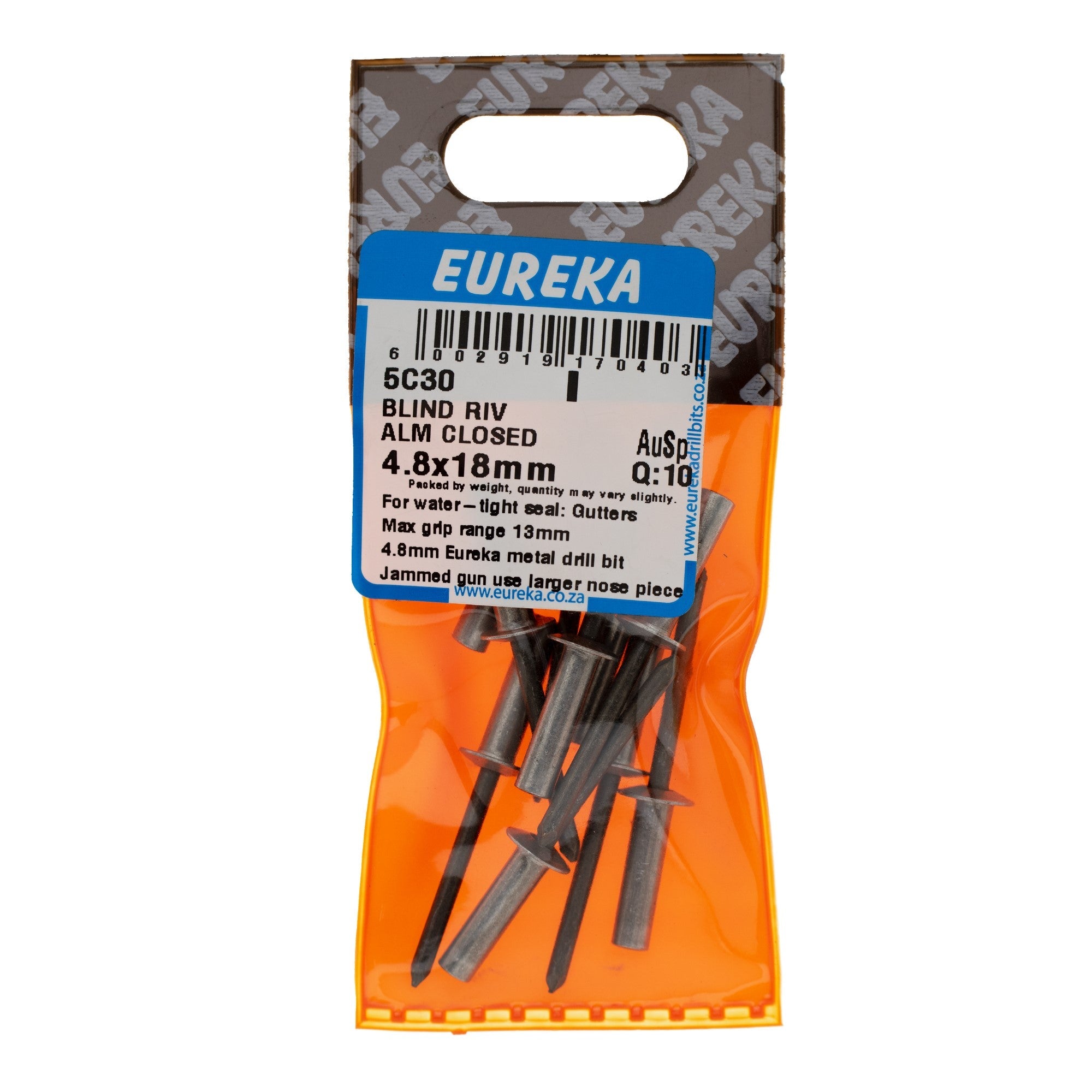 BLIND RIV ALM CLOSED 4.8X18MM Q:10 EUREK