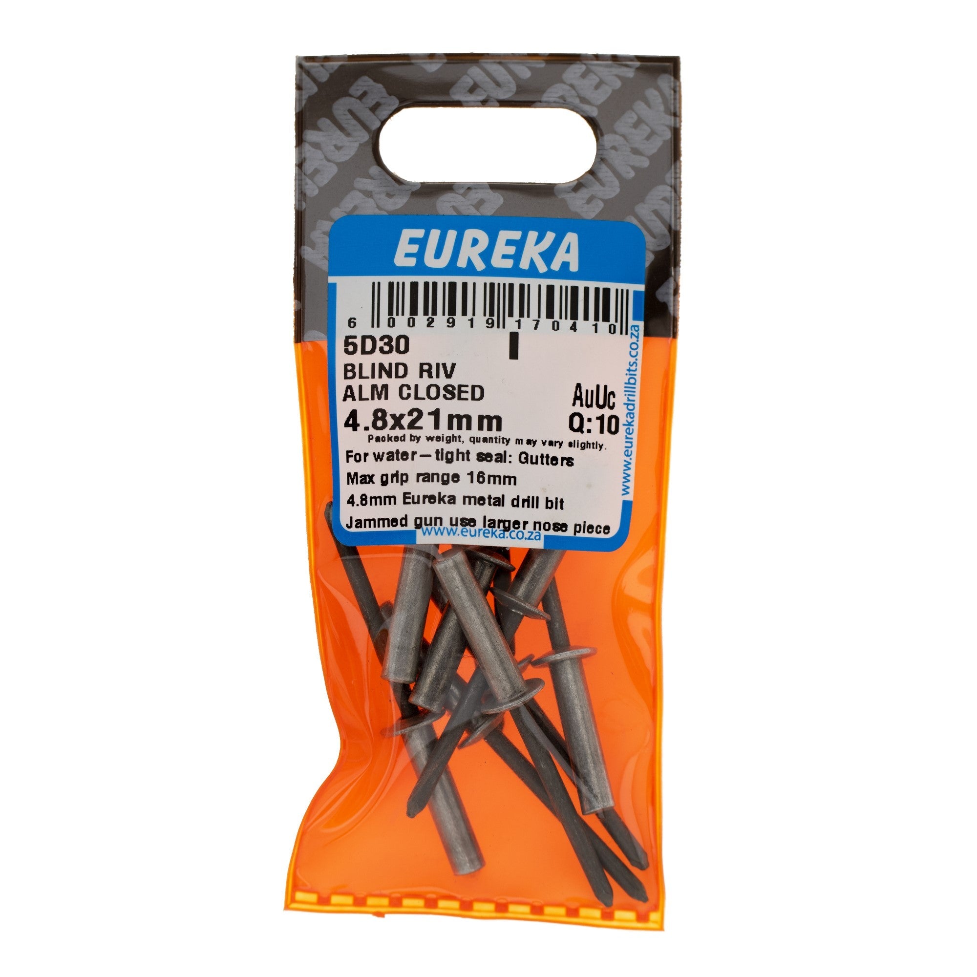 BLIND RIV ALM CLOSED 4.8X21MM Q:10 EUREK