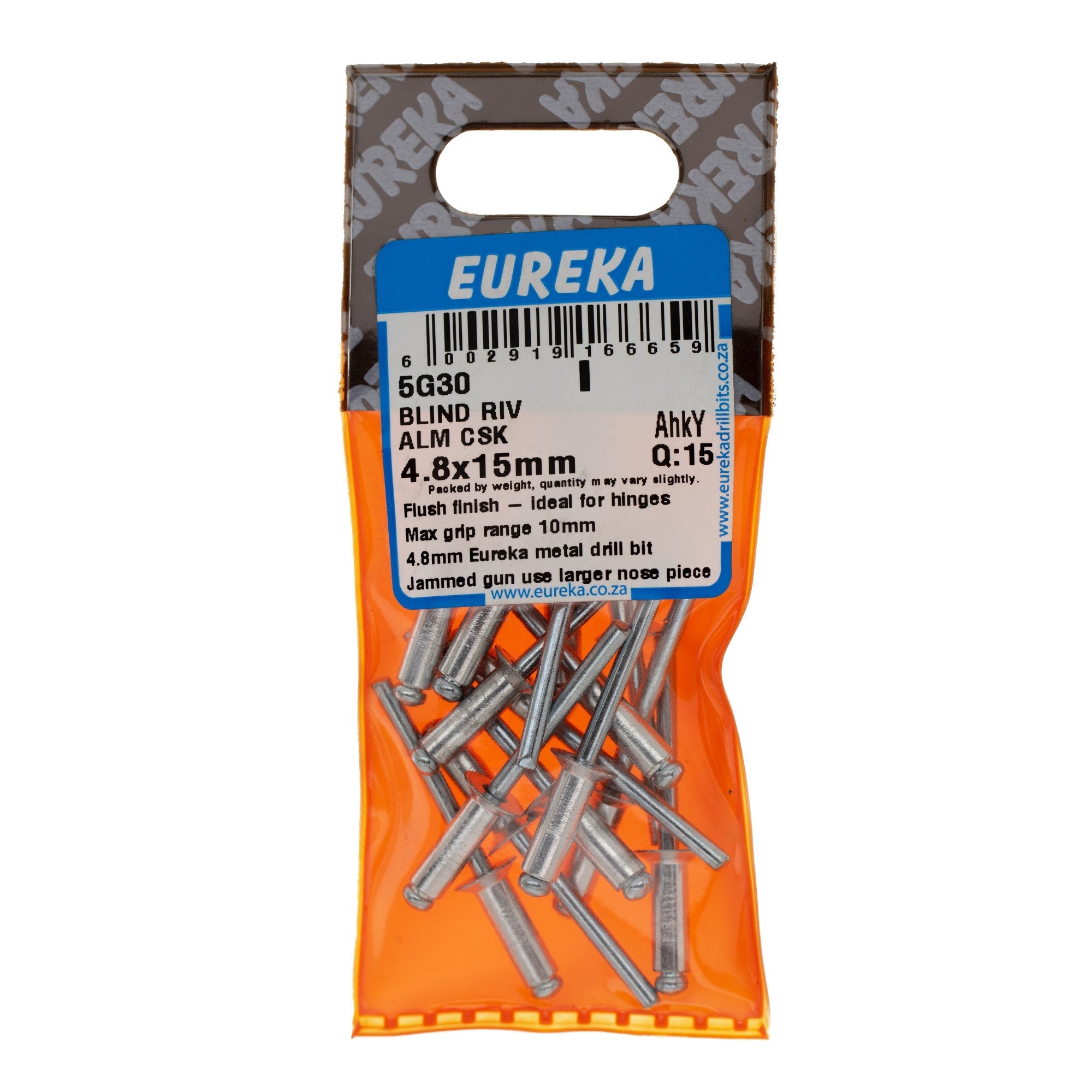 BLIND RIV ALM CSK 4.8X15MM Q:15 EUREKA