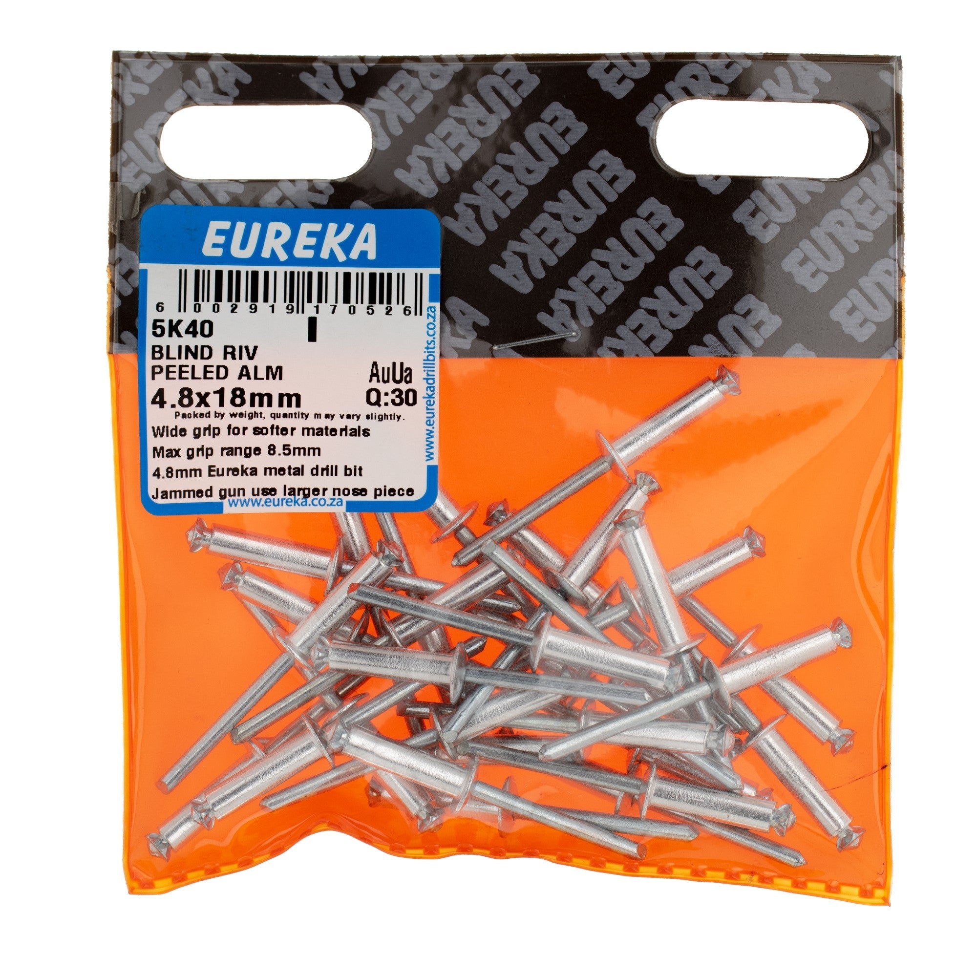 BLIND RIV PEELED ALM 4.8X18MM Q:30 EUREK