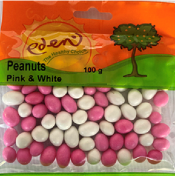 Eden Peanuts Pink & White 100g