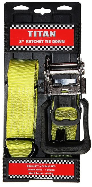 Ratchet Tie-Down Strap with Hook Titan