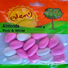 Eden Almonds Pink & White 100g