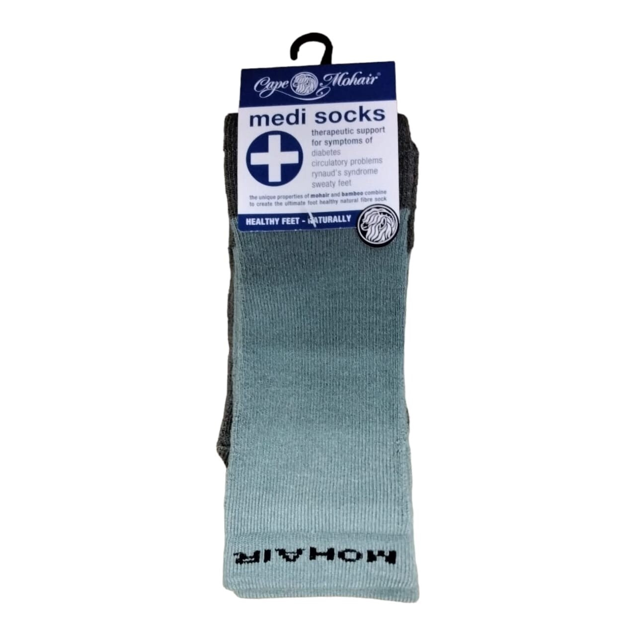 Cape Mohair Sock Medi Sterling 4-12