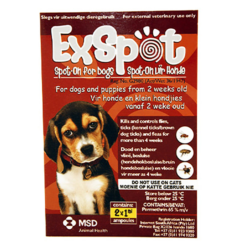 MSD Spot on Exspot for Dog 2 x 1ml