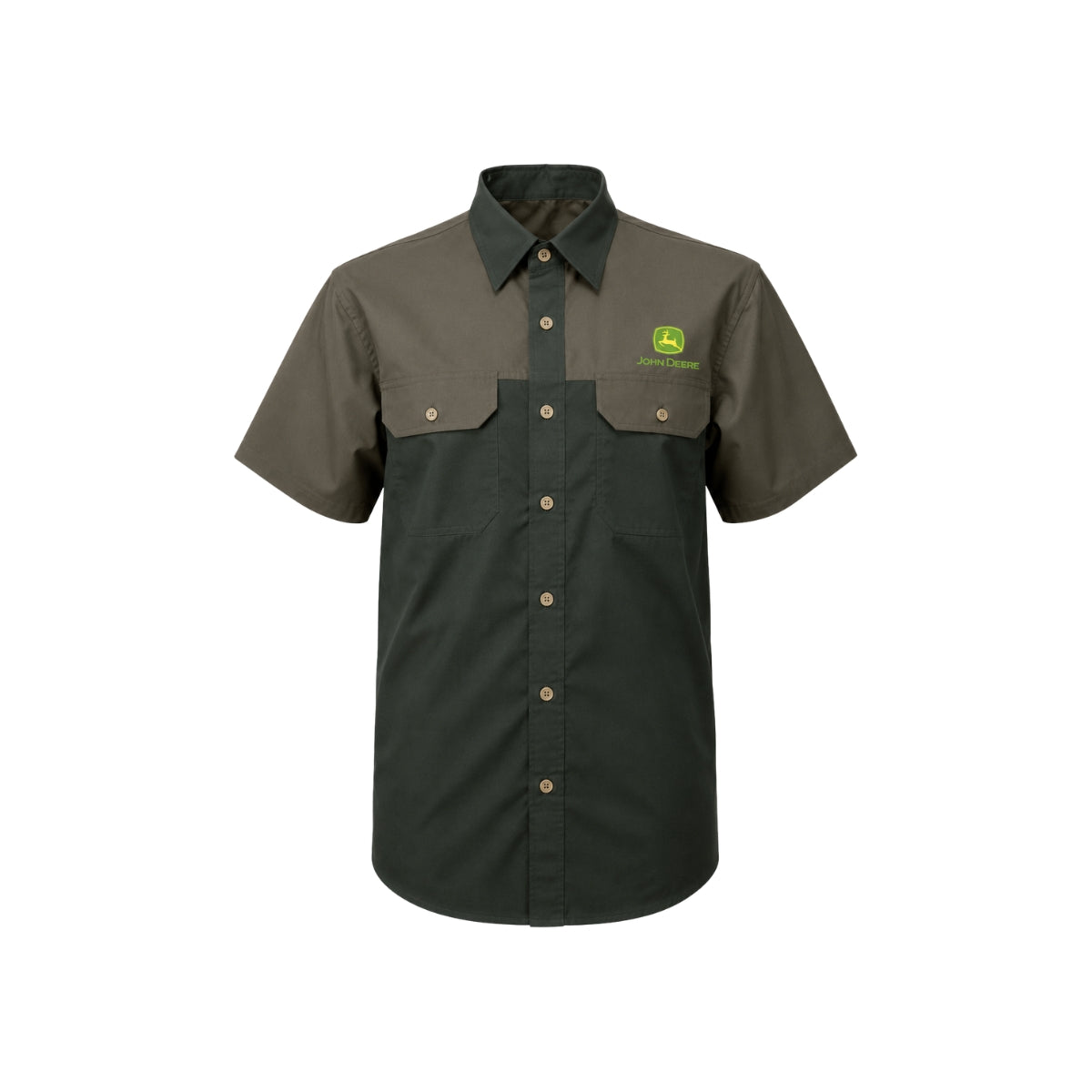 John Deere Shirt  Two Tone Sage and Olive