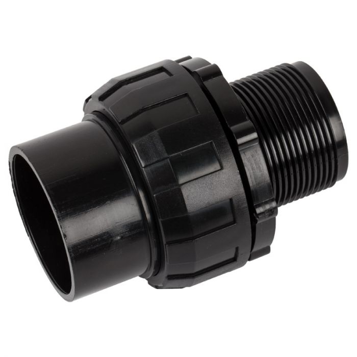 Union Male Black PVC 40mm