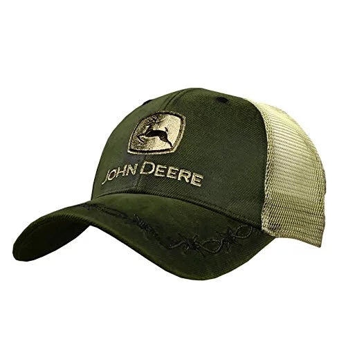 CAP OIL SKIN LOOK W/MESH BACK JOHN DEERE
