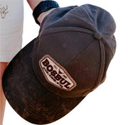 Bosbul Cap 2 Tone Grey/brown Emb Badge