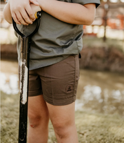 Bosbul Kids Cotton Shorts Brown 7-8
