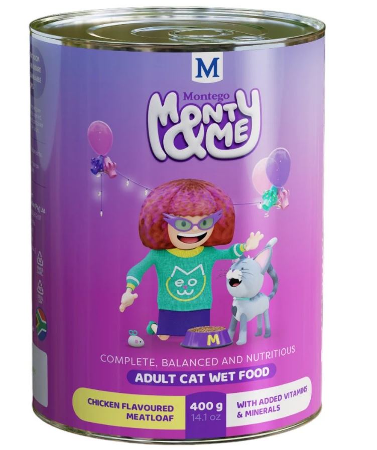 CAT FOOD WET 400G MONTY & ME