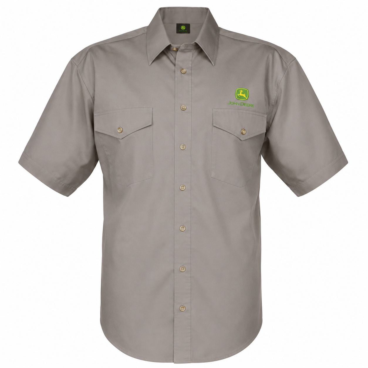 John Deere Mens Shirt Khaki Triple Stitch 5XL John