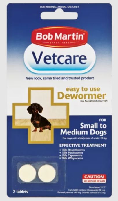 B/M DEWORMER S/M DOGS 2TAB MYNOVAN