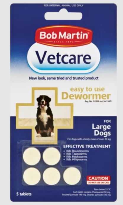B/M DEWORMER L DOGS 5TAB MYNOVAN