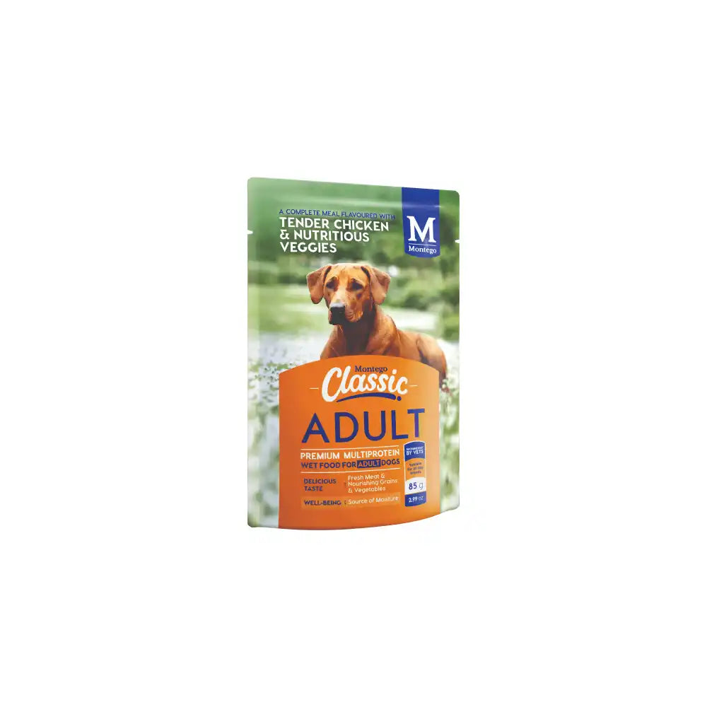 DOG FOOD WET 85G ADULT CHICK&VEG MONTEGO