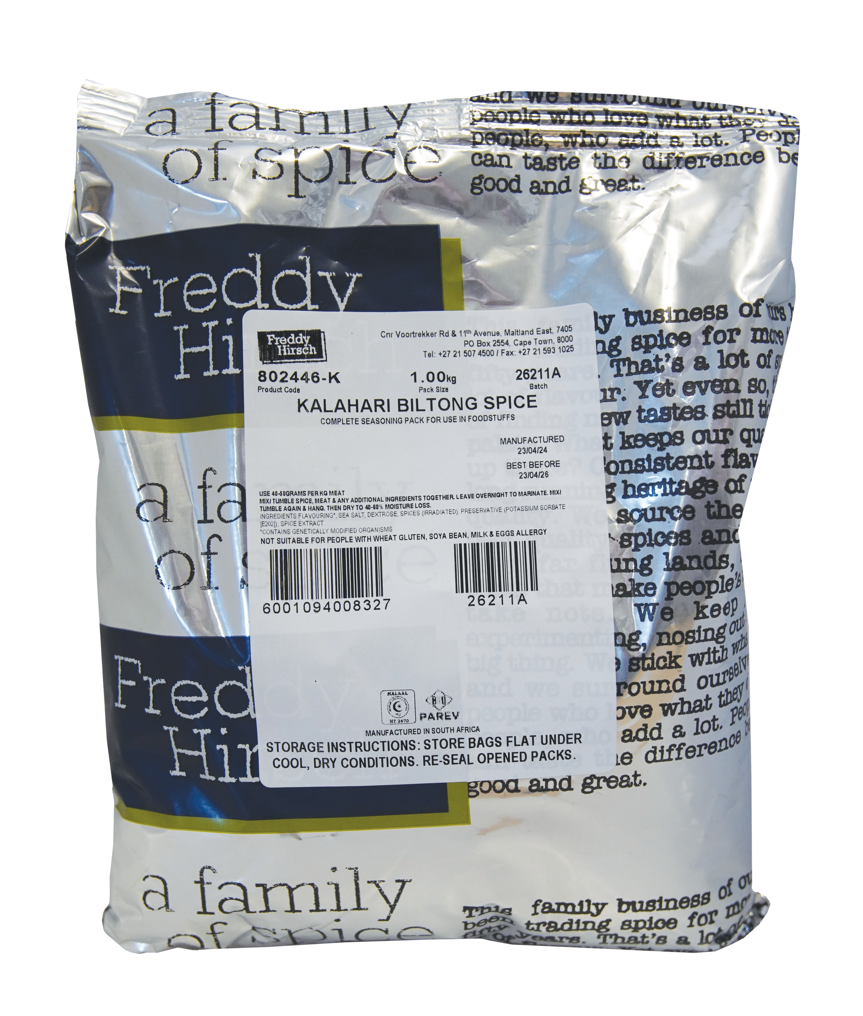 Freddy Hirsch Biltong Kalahari 1kg