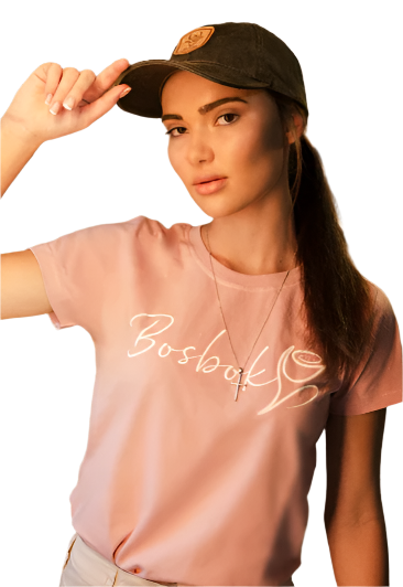 Bosbul T-shirt Dusty Pink with Bosbok 2XL