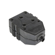 Eurolux Janus Coupler 16A Dbl PVC Blk