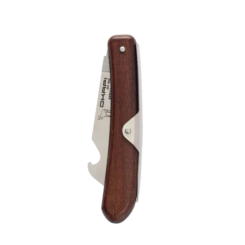 Okapi Biltong and Beer Knife Wood Veneer
