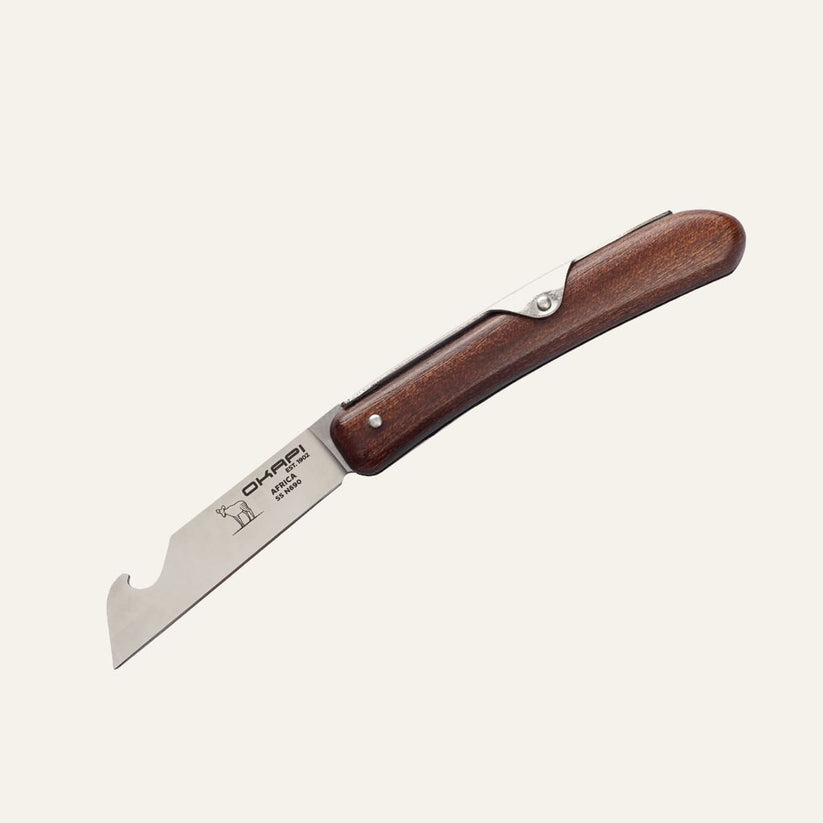 Okapi Biltong and Beer Knife Wood Veneer