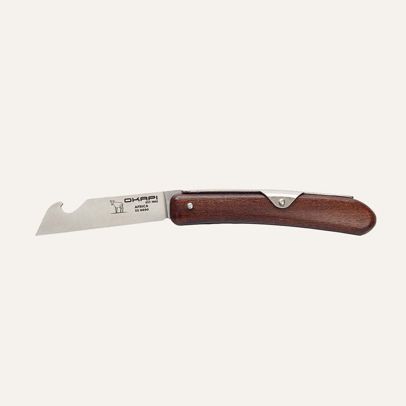 Okapi Biltong and Beer Knife Wood Veneer