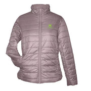 John Deere Ladies Dusty Pink Puffer Jacket