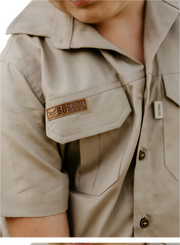 Bosbul Kids Cotton Shirt Brown 7-8