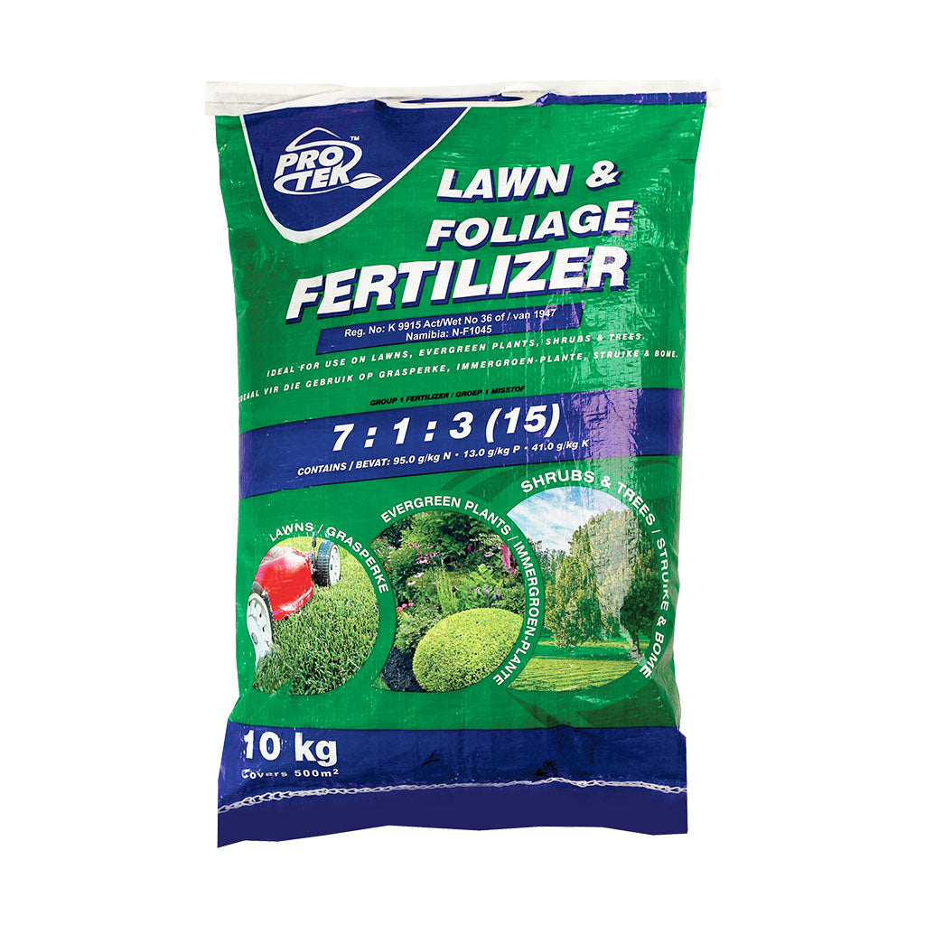 Protek Fert Lawn & Foliage 7:1:3 15% 10kg