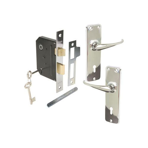 LOCKSET HD HANDLE 2L C/PLATE MACKIE