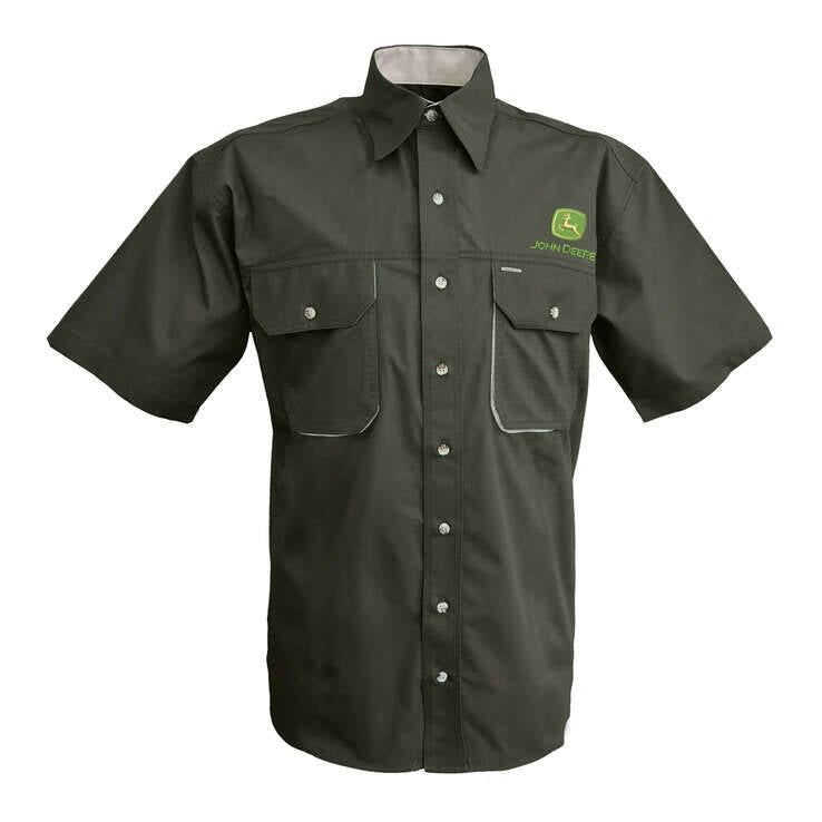 John Deere Mens Shirt Ripstop Olive/stone 3XL John